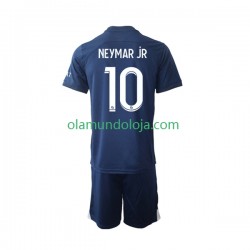 Camisola Paris Saint-Germain Neymar Jr 10 Criança Equipamento Primeiro 2022-2023 Manga Curta